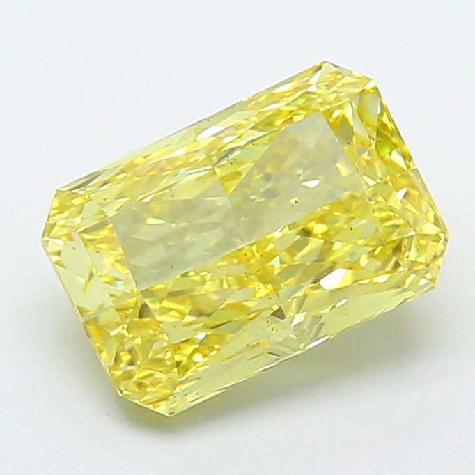 Radiant 5.00ct Fancy Vivid Yellow VS2