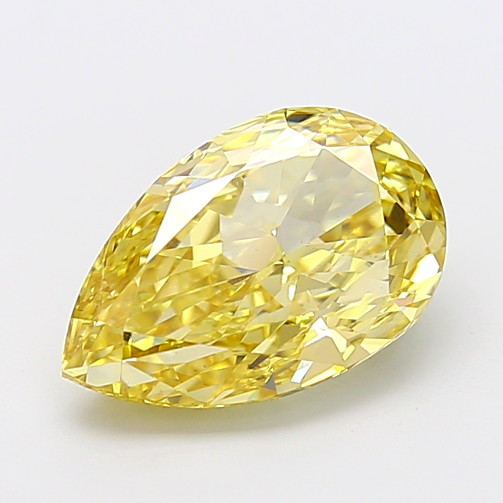 Pear 4.10ct Fancy Intense Yellow VS1