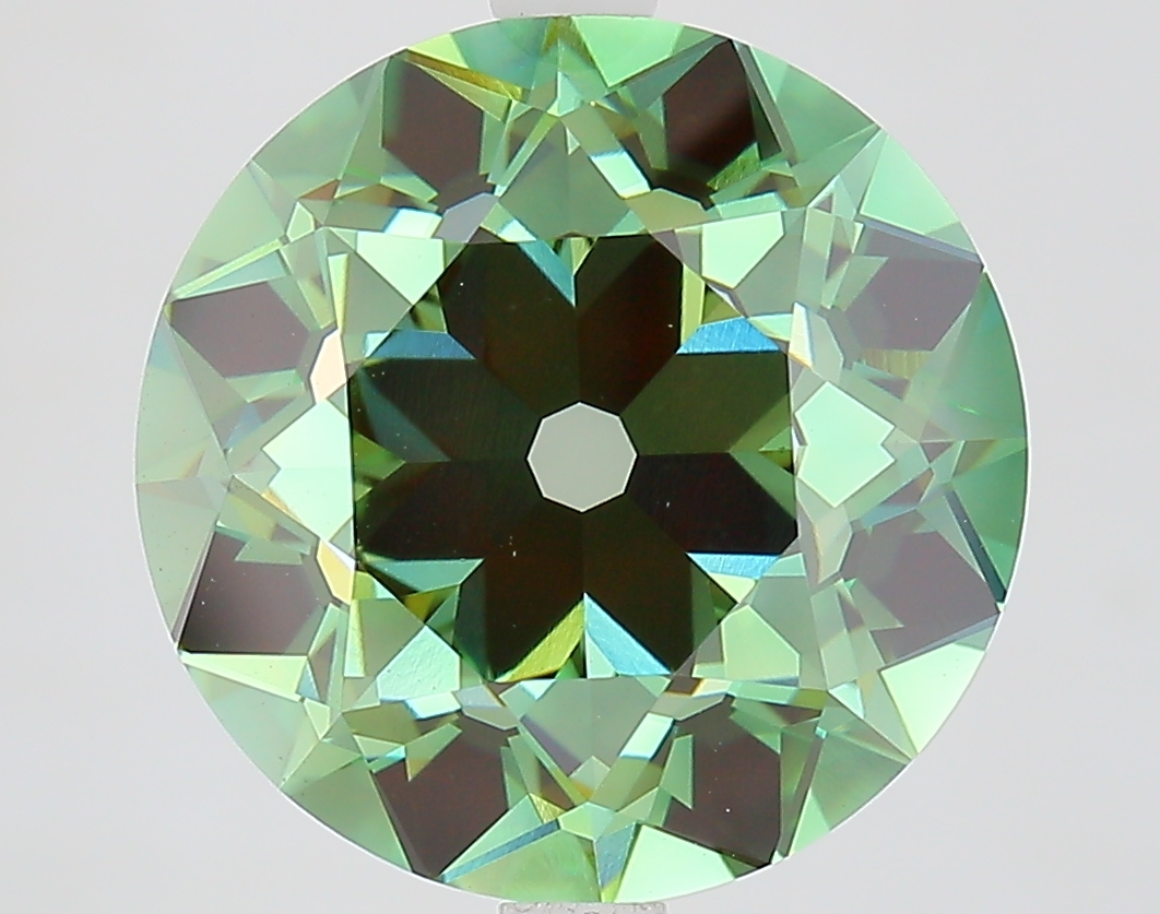 Eurocut 6.58ct Fancy Vivid Green VVS2