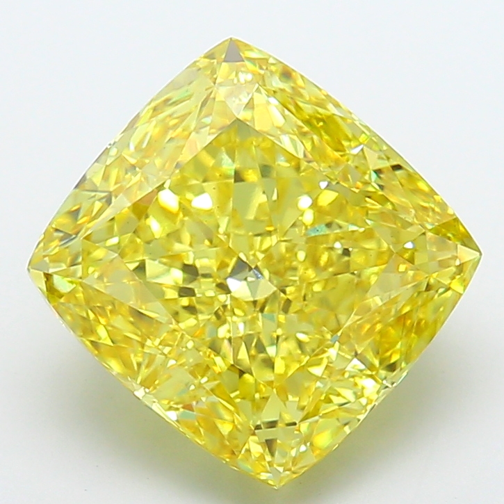 Cushion 10ct Fancy Vivid Yellow VS1