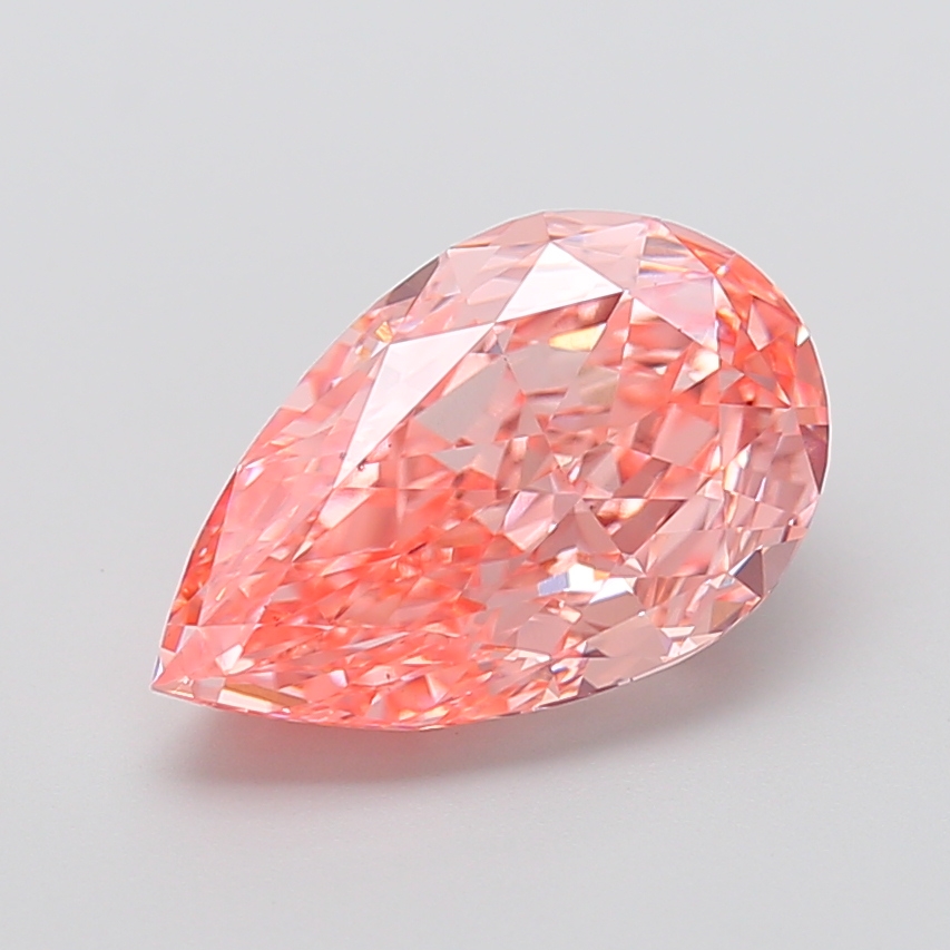 Pear 5.03ct Fancy Vivid Pink VS2