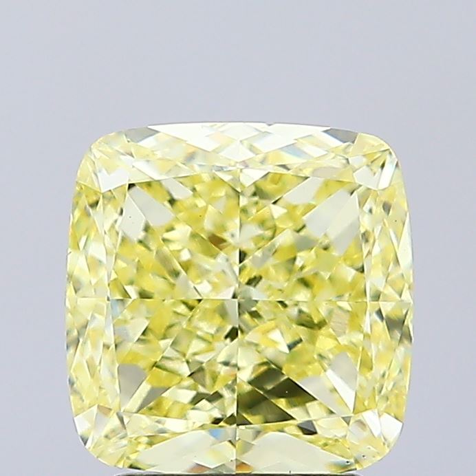2.5ct Cushion Modified Fancy Yellow VS1 IGI