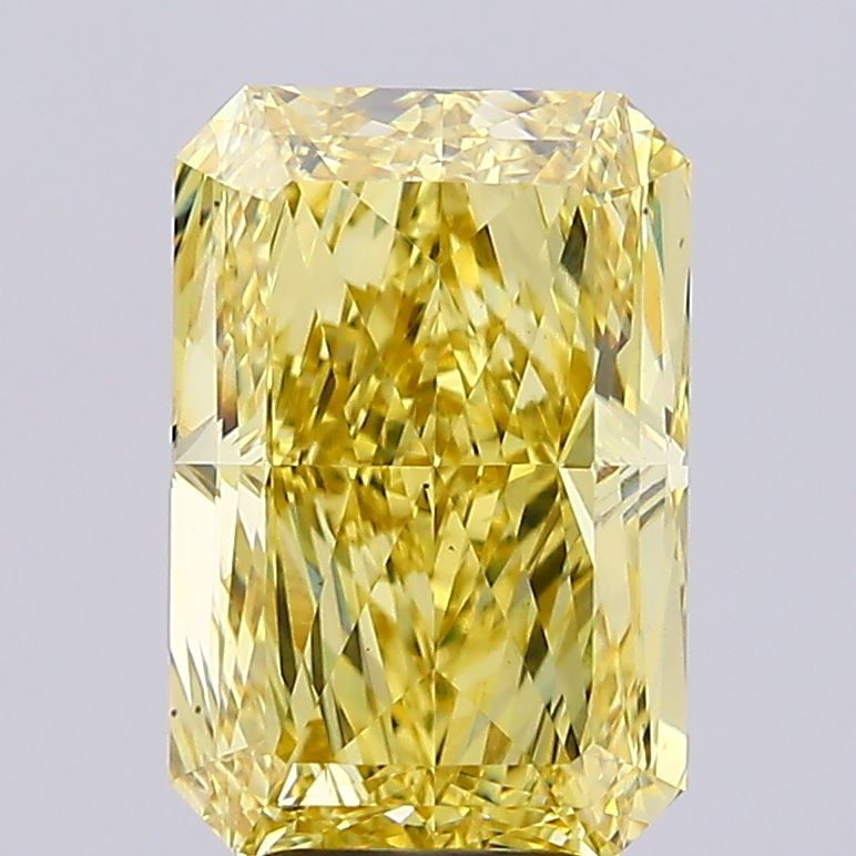 5.1ct Radiant Fancy Intense Yellow VS1 IGI