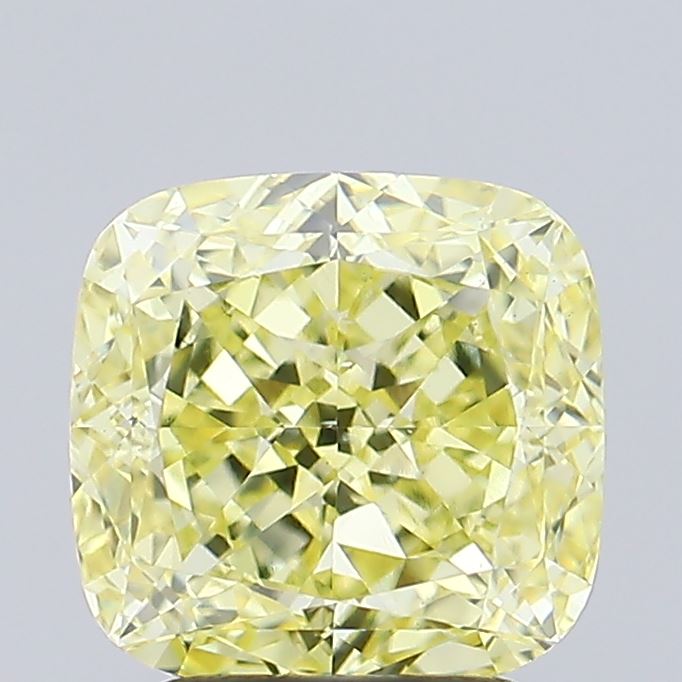 2.44ct Cushion Modified Fancy Yellow VS2 IGI