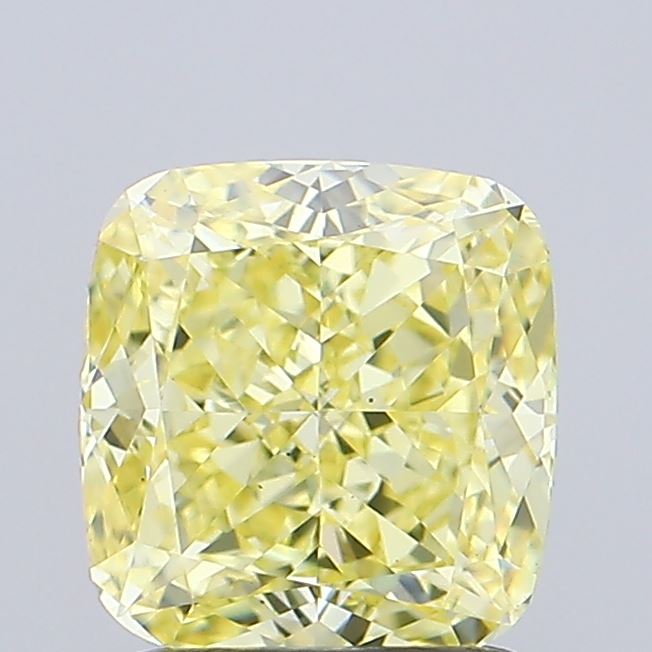 1.51ct Cushion Fancy Intense Yellow VS1 IGI