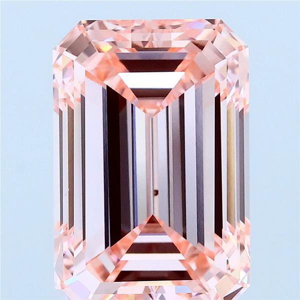 Emerald cut 4.02ct Fancy Intense Pink VS1