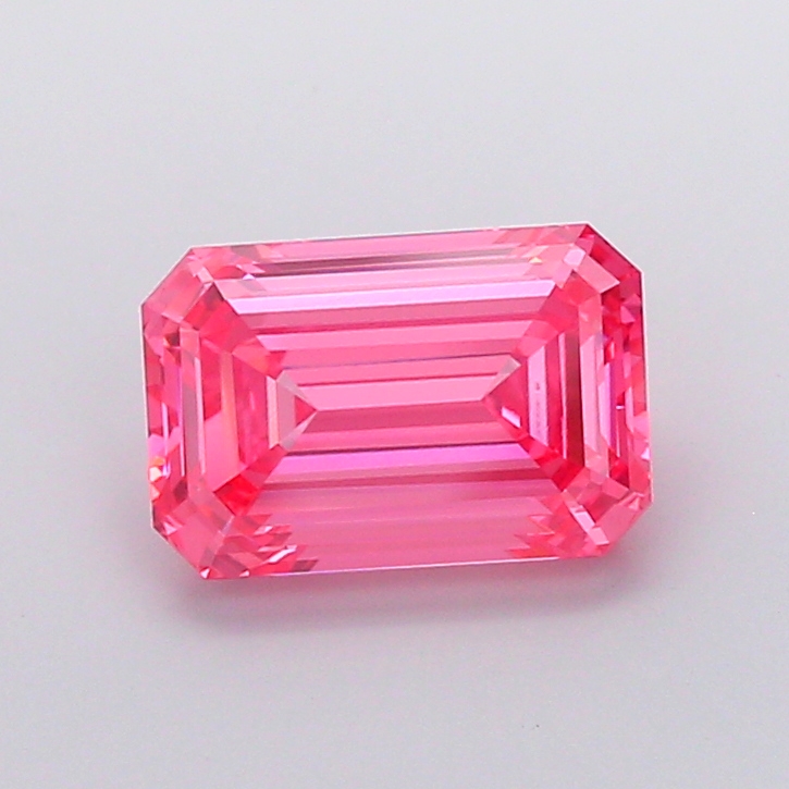 Emerald cut 4.01ct Fancy Vivid Pink VS2