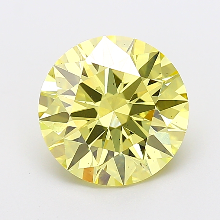 Round 4.04ct Fancy Intense Yellow SI1
