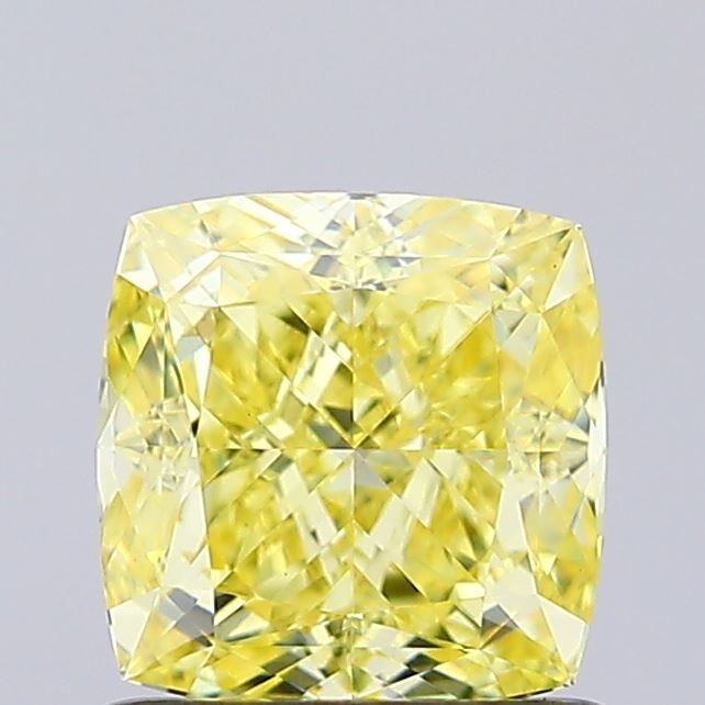 1.06ct Cushion Modified Fancy Intense Yellow VVS2 IGI