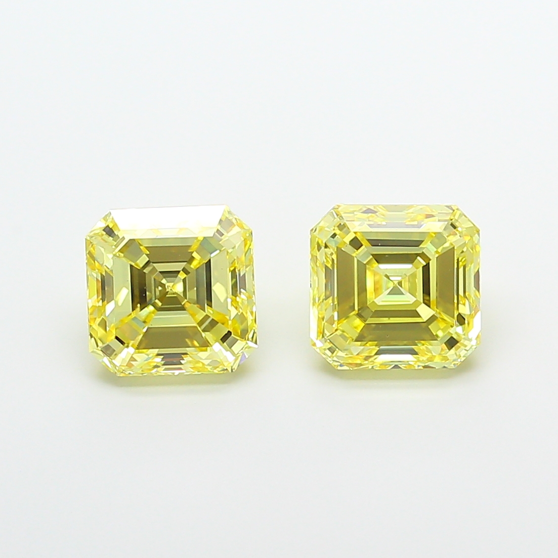 3.51ct Asscher Fancy Intense Yellow VS1 IGI