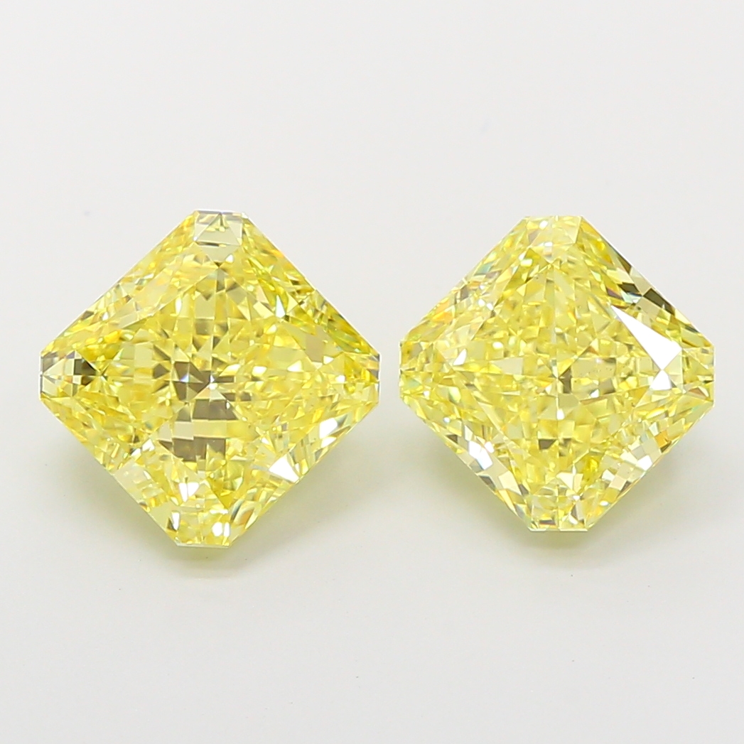 3.01ct Radiant Fancy Intense Yellow VS2 IGI
