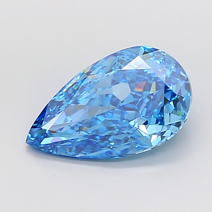 Pear 4.03ct Fancy Vivid Blue VVS2