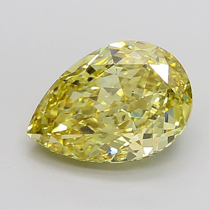 Pear 6.52ct Fancy Vivid Yellow VS1