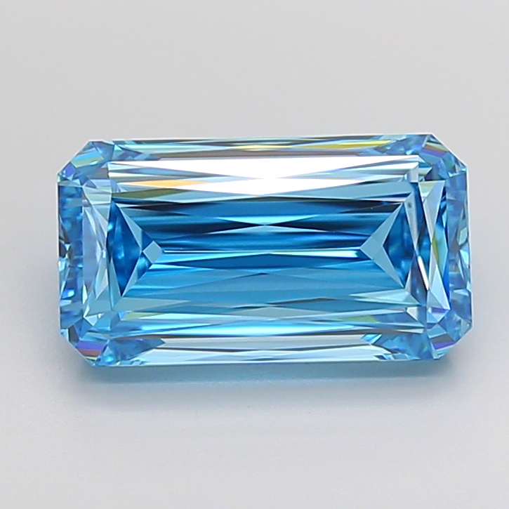 Radiant 4.52ct Fancy Vivid Blue VVS2