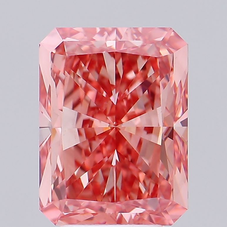 Radiant 5.02ct Fancy Vivid Pink VS2