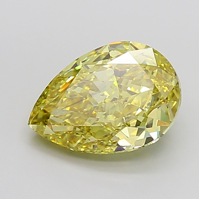 Pear 5.19ct Fancy Vivid Yellow VS1