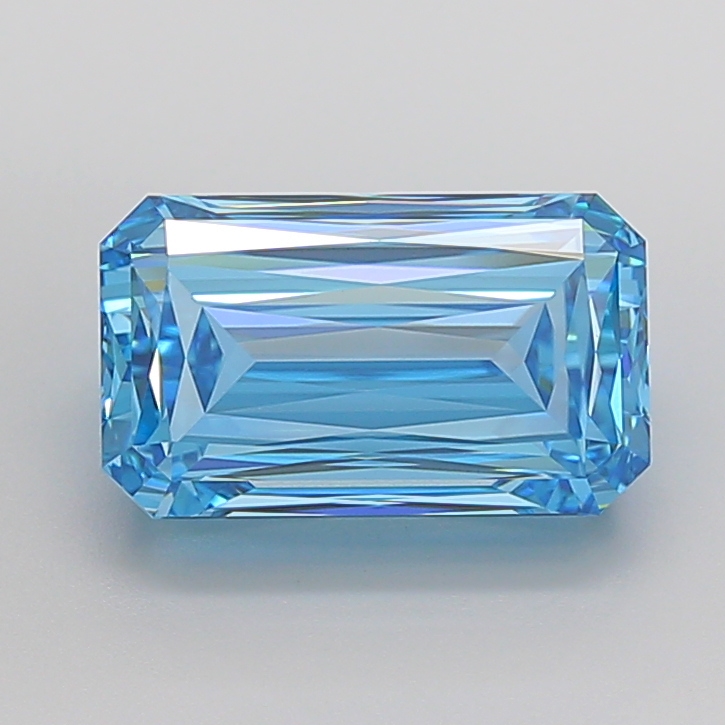 Radiant 5.69ct Fancy Vivid Blue VVS2
