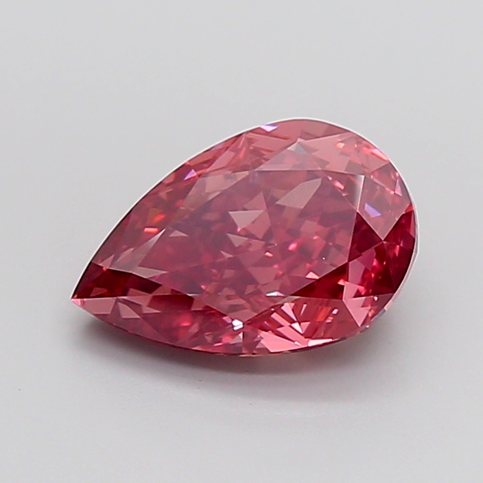 Pear 4.04ct Fancy Vivid Pink VS1