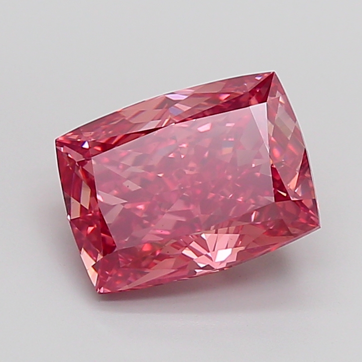 Cushion 5.49ct Fancy Vivid Pink VS1
