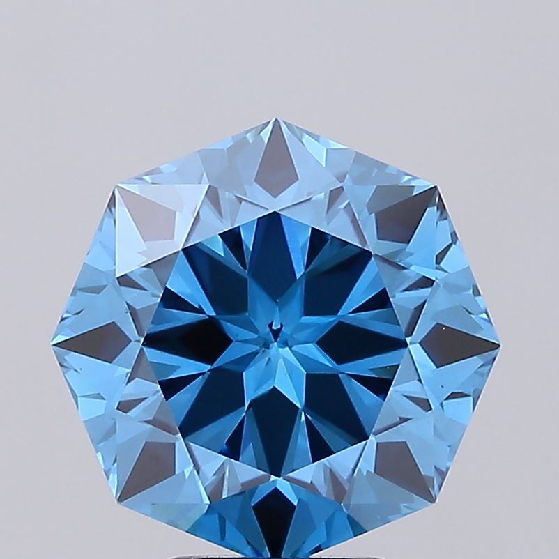 Octagonal 5.90ct Fancy Vivid Blue VS1