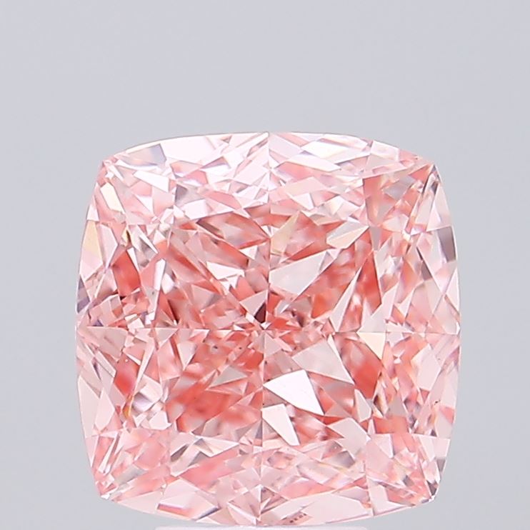 Cushion 7.13ct Fancy Vivid Pink VS1
