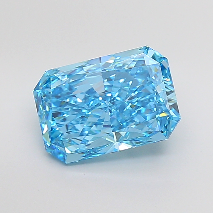 4.81ct Radiant Fancy Vivid Blue VVS1 IGI