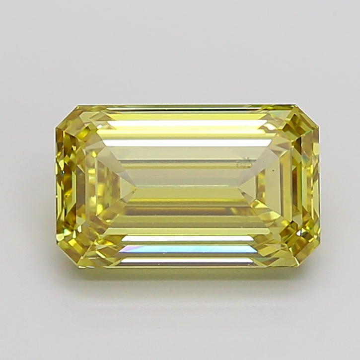 Emerald cut 5.01ct Fancy Intense Yellow VS1
