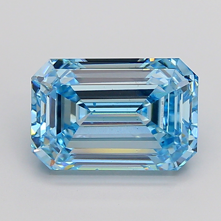6.15ct Emerald Fancy Intense Blue VS2 IGI