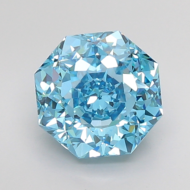 Octagonal 4.02ct Fancy Vivid Blue VVS2