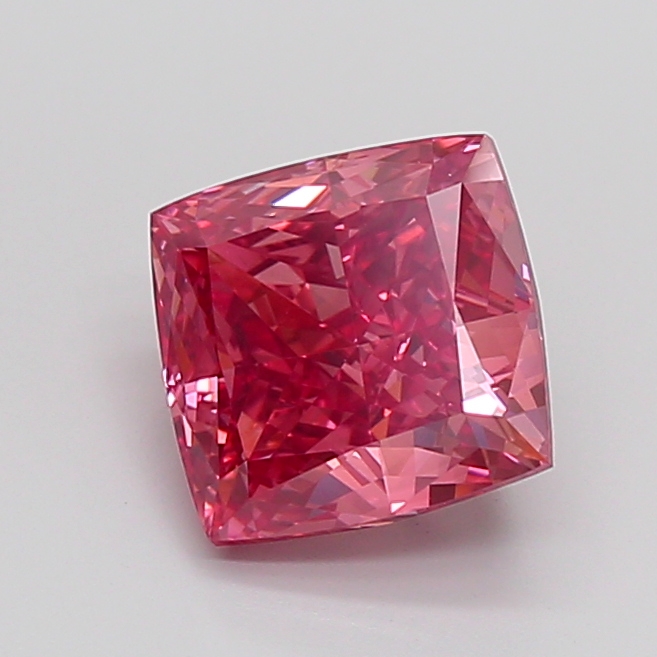 Cushion 4.08ct Fancy Vivid Pink VS1