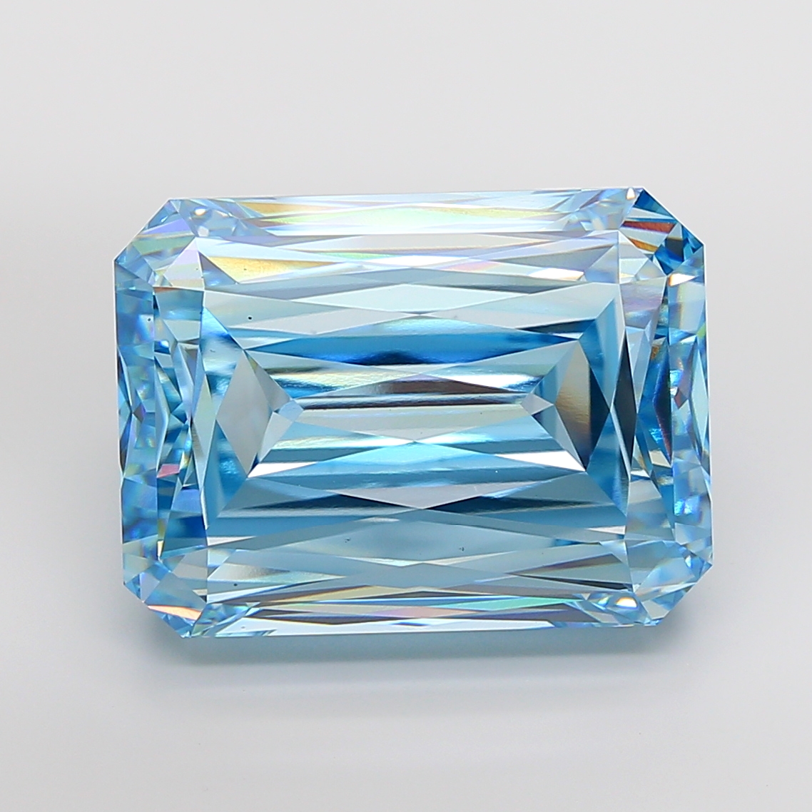 Radiant 50.2ct Fancy Vivid Blue VS1