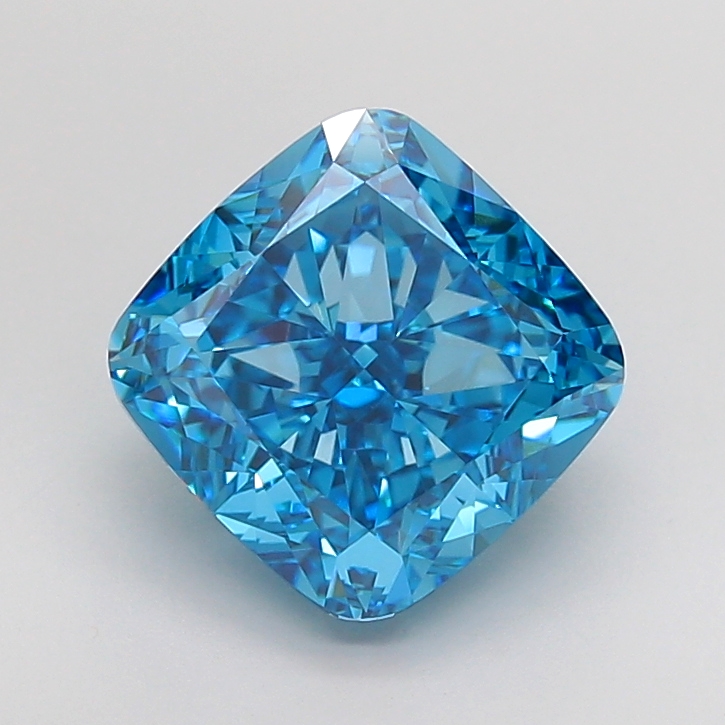 Cushion 5.10ct Fancy Vivid Blue VVS2