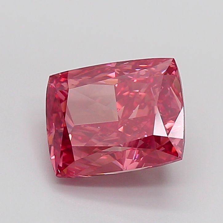 Cushion 5.35ct Fancy Vivid Pink VS1
