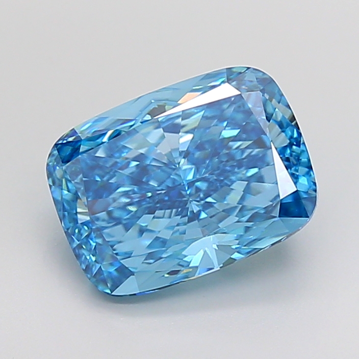 Cushion 4.03ct Fancy Vivid Blue VVS1