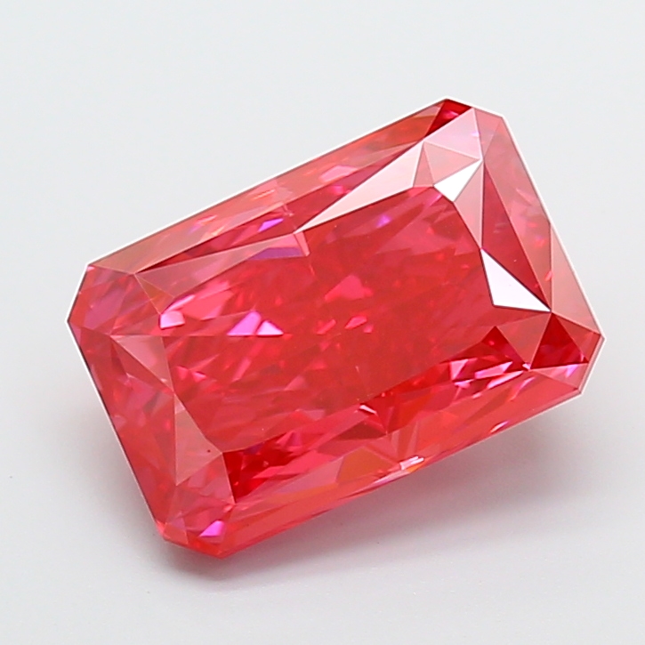 Radiant 6.41ct Fancy Vivid Red VVS2