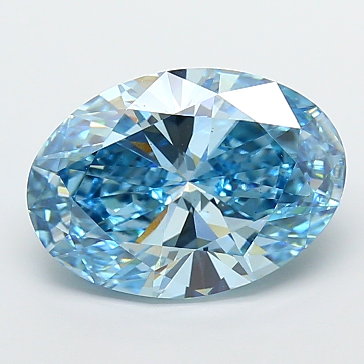 Oval 5.02ct Fancy Vivid Blue VS1