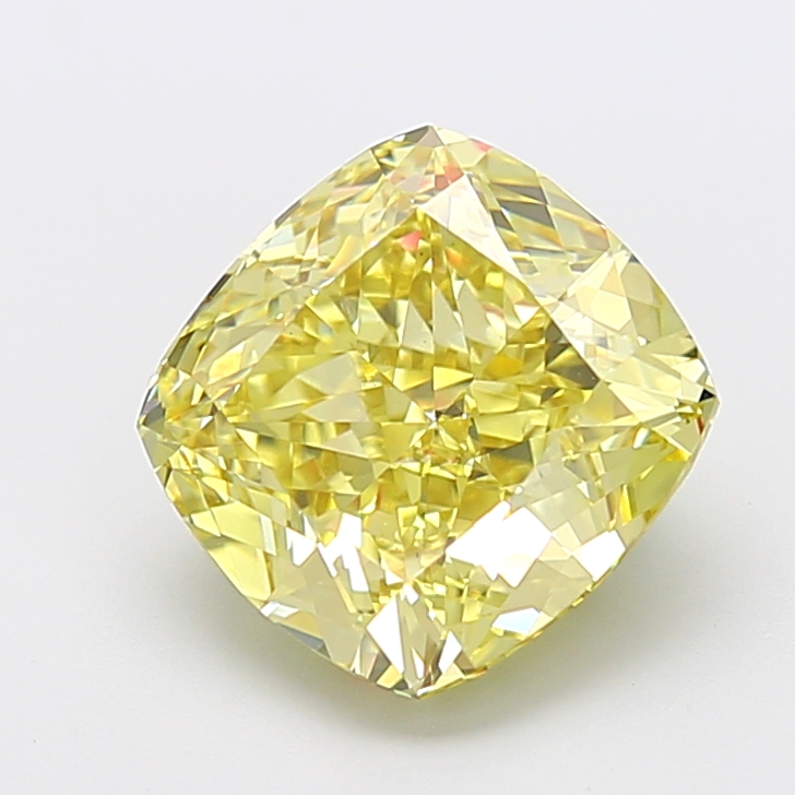 Cushion 4.68ct Fancy Intense Yellow VS1