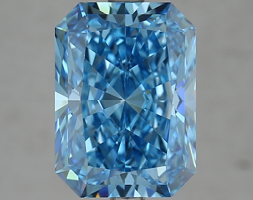 Radiant 4.05ct Fancy Vivid Blue VVS2