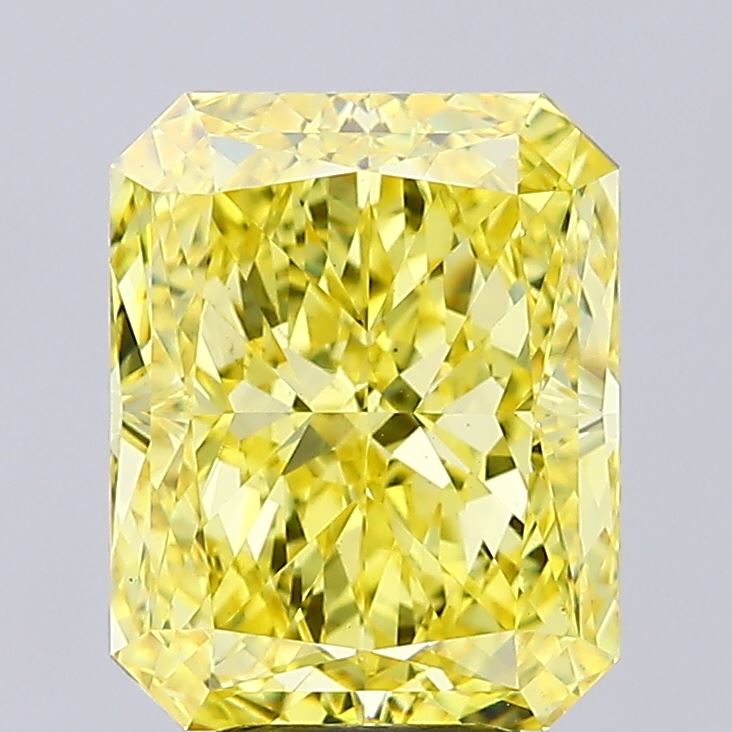5.22ct Radiant Fancy Vivid Yellow VS1 IGI