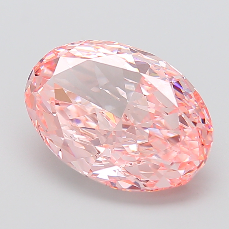 Oval 7.02ct Fancy Vivid Pink VS1