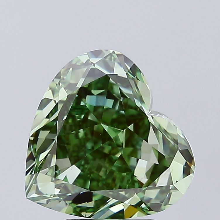 Heart 5.01ct Fancy Vivid Green VVS2
