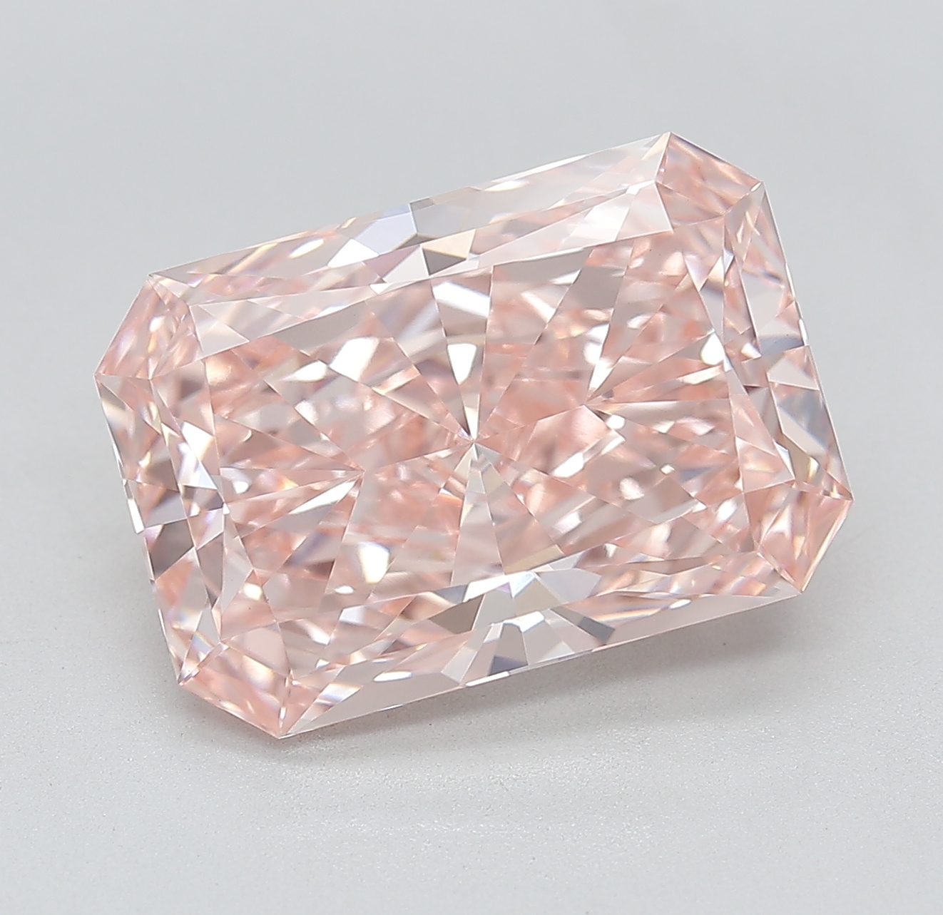 Radiant 7.41ct Fancy Vivid Pink VVS2