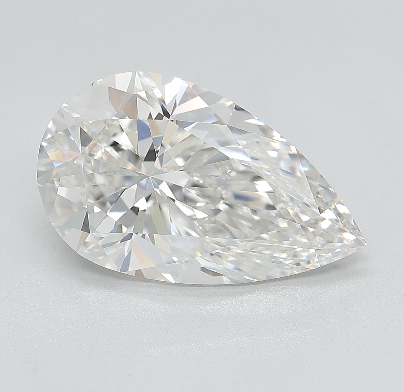 Pear 5.66ct F VS1
