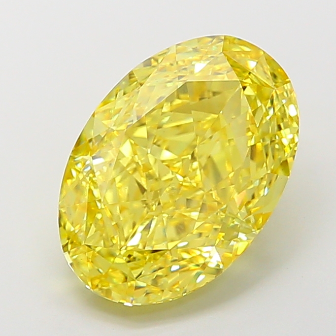 Oval 6.83ct Fancy Vivid Yellow VS1