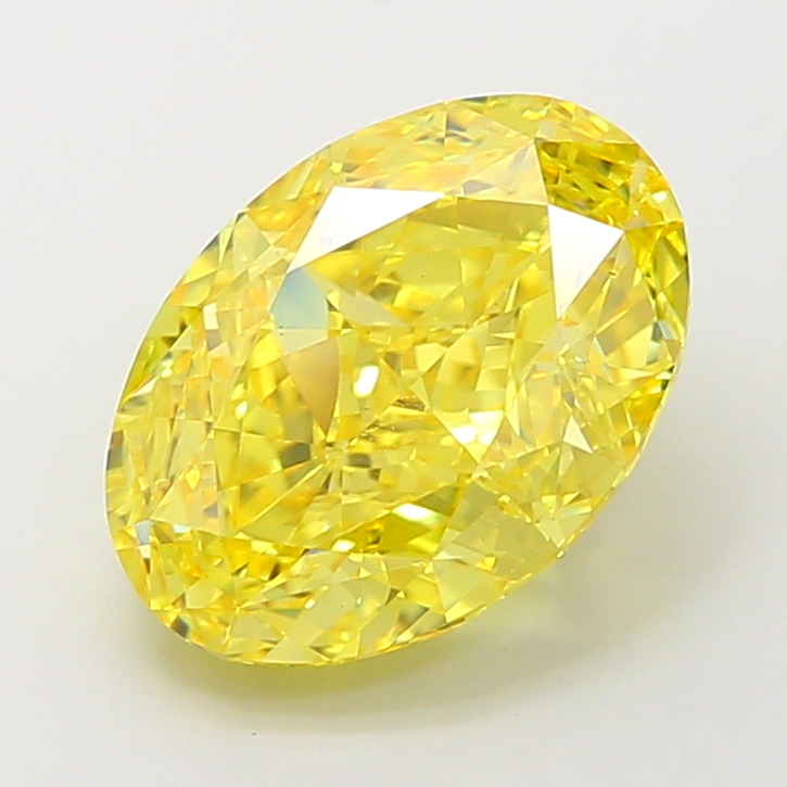 Oval 5.00ct Fancy Vivid Yellow VS1