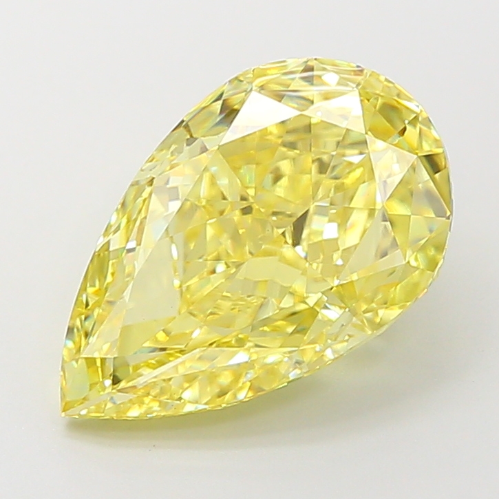 Pear 5.03ct Fancy Intense Yellow VS1