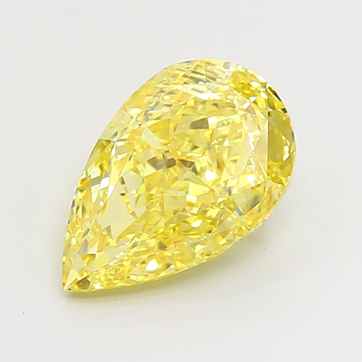 Pear 5.01ct Fancy Intense Yellow VS1