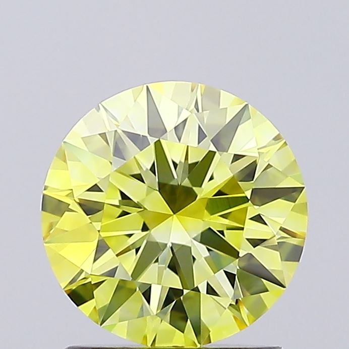1.39ct Round Fancy Intense Yellow IF IGI