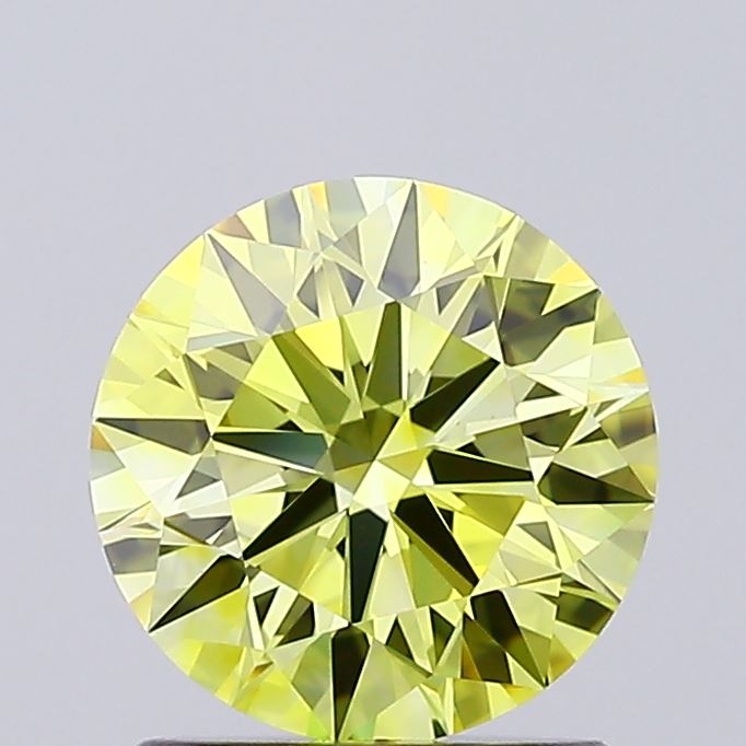 1.35ct Round Fancy Intense Yellow IF IGI