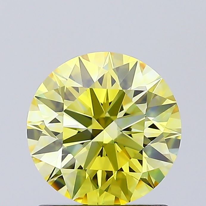 1.04ct Round Fancy Intense Yellow IF IGI